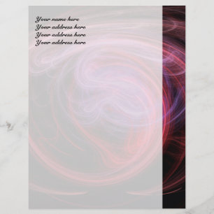 Abstract Art Red Wave Customized Letterhead