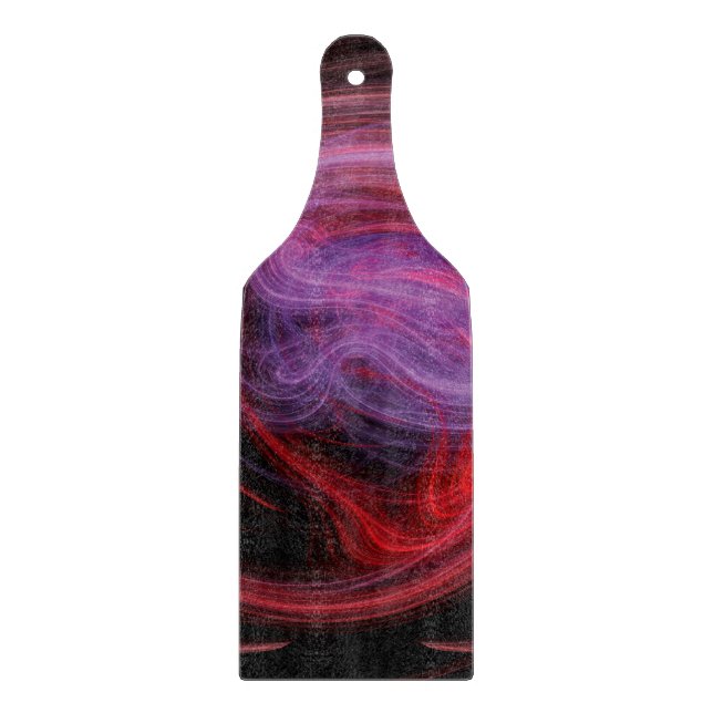 Abstract Art Red Wave Cutting Board (Front)