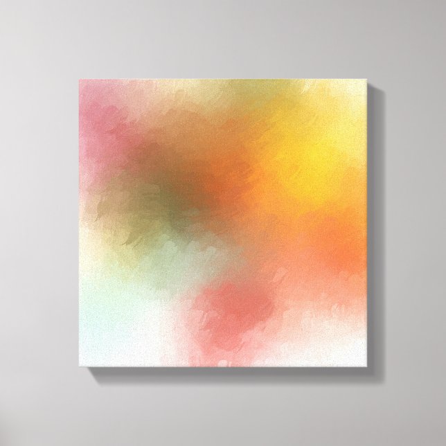 Abstract Art Red Yellow Blue Purple Green Pink Canvas Print (Front)