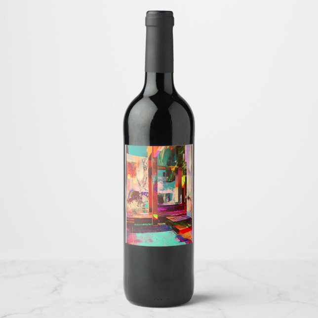 Abstract Art Room Wine Label (Front)