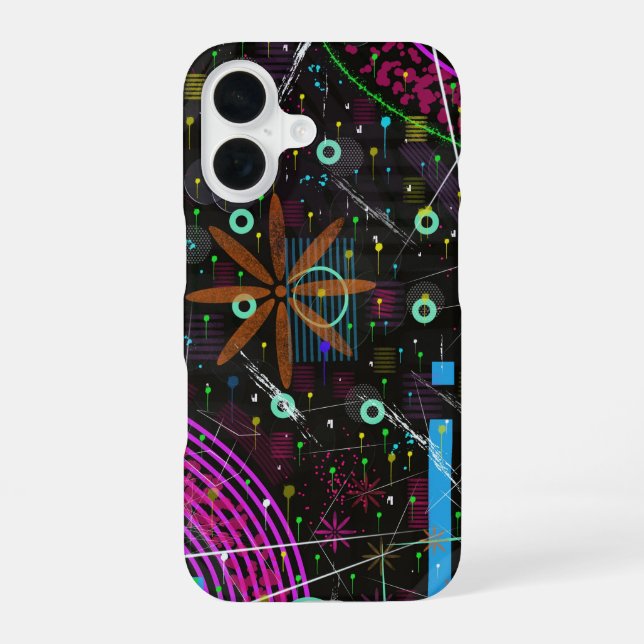 Abstract Art: Satellite  iPhone 16 Case (Back)