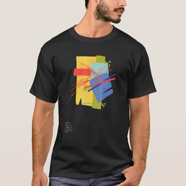 Abstract Art Scribble Contemporary Graphic T-Shirt (Front)