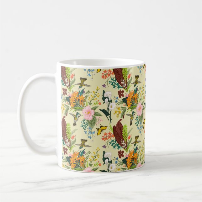 Abstract art seamless pattern allover design backg coffee mug (Left)