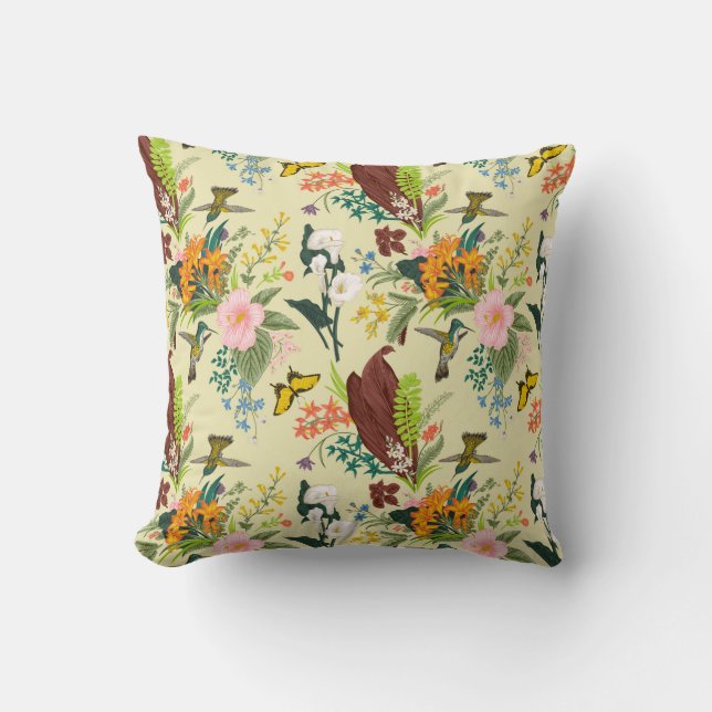 Abstract art seamless pattern allover design backg cushion (Front)