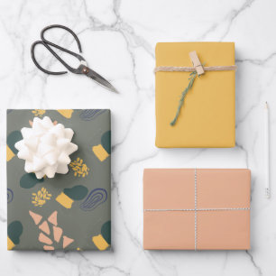 Abstract Art Shades of Brown Wrapping Paper Sheets