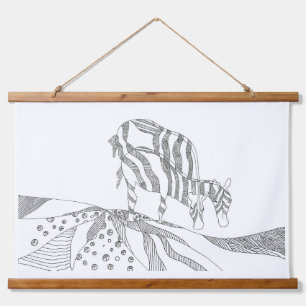 Abstract art simple sketch tapestry
