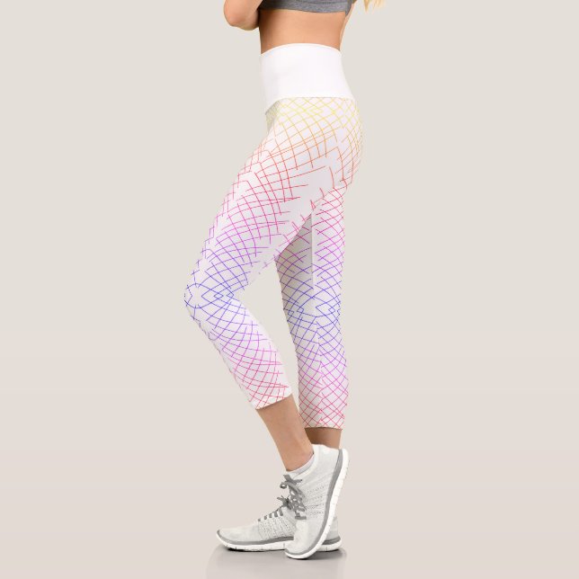 Abstract Art Sketch Lines Curves Leggings (Left)