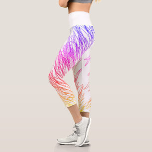 Abstract Art Sketch Lines Curves Leggings