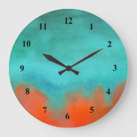 Abstract Art Sky Fire Lava Coral Turquoise Orange