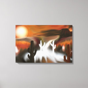 Abstract Art Southwest Fire and Ice Canvas Print