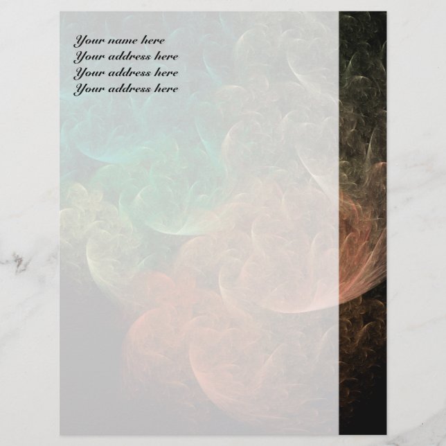 Abstract Art Space Bird Custom Letterhead (Front)