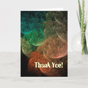 Abstract Art Space Bird Thank You Card