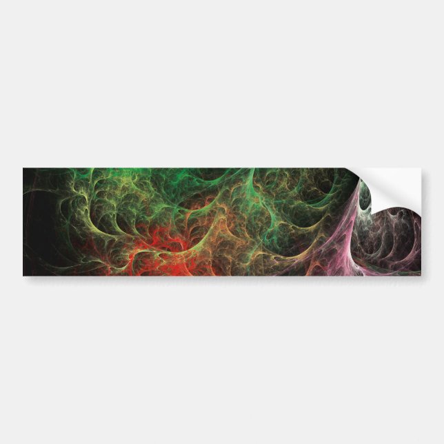 Abstract Art Space Fire Bumper Sticker (Front)