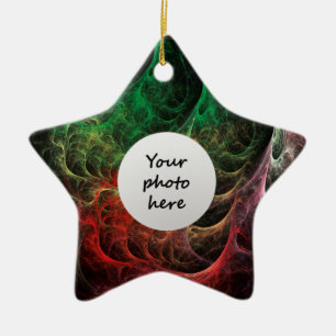 Abstract Art Space Fire Ceramic Tree Decoration