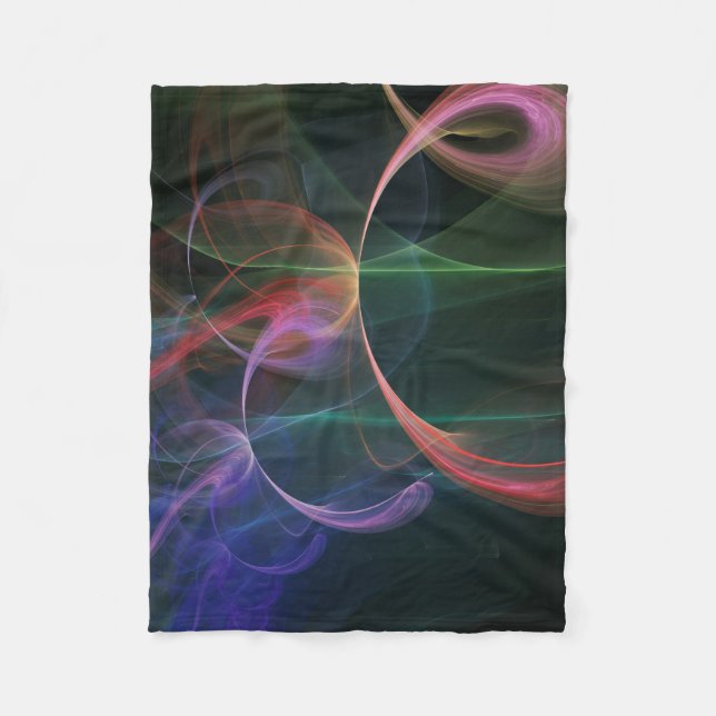 Abstract Art Space Fleece Blanket (Front)