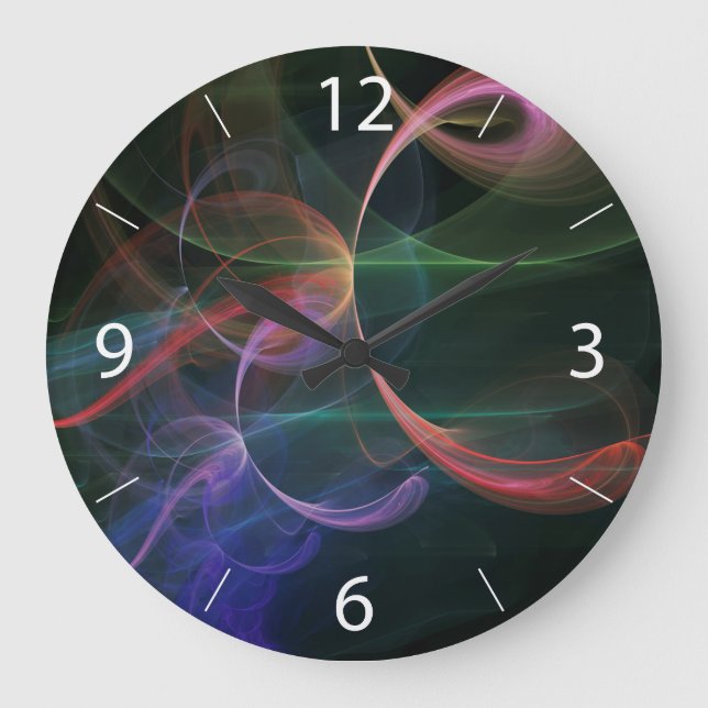Abstract Art Space Large Clock (Front)
