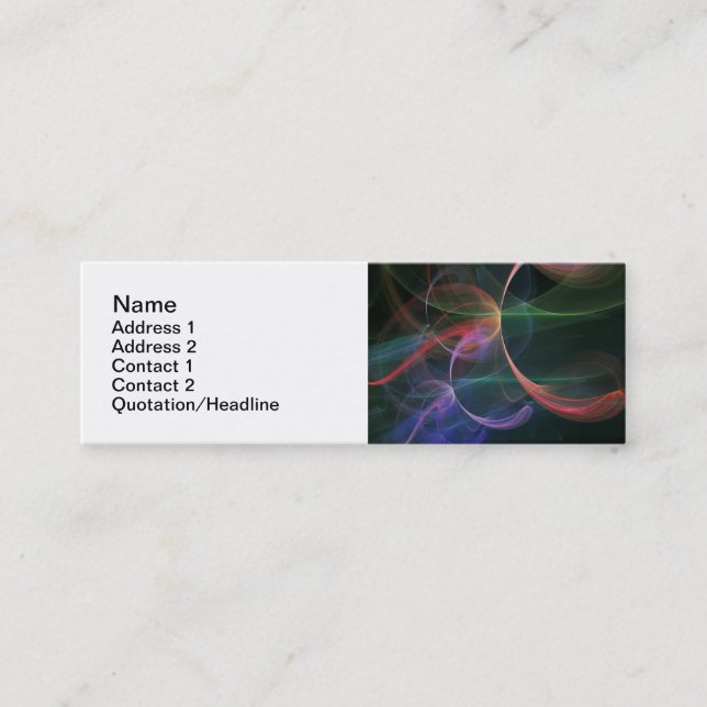 Abstract Art Space Mini Business Card (Front)