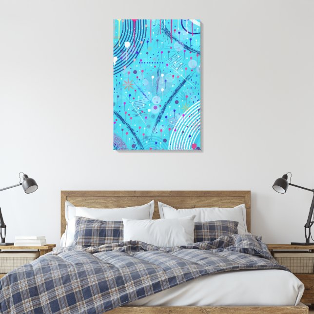 Abstract Art: Sparklers in the Sky Canvas Print (Insitu(Bedroom))