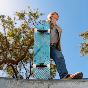 Abstract Art: Sparklers in the Sky Skateboard