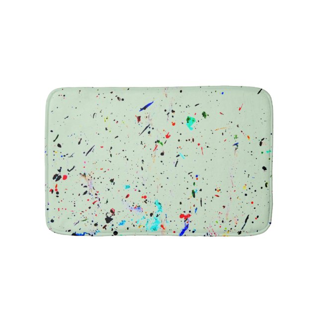 Abstract Art Speckled Pattern Custom Colour Bath Mat (Front)