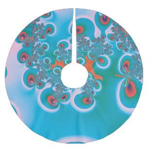 Abstract Art Spring Garden Brushed Polyester Tree Skirt