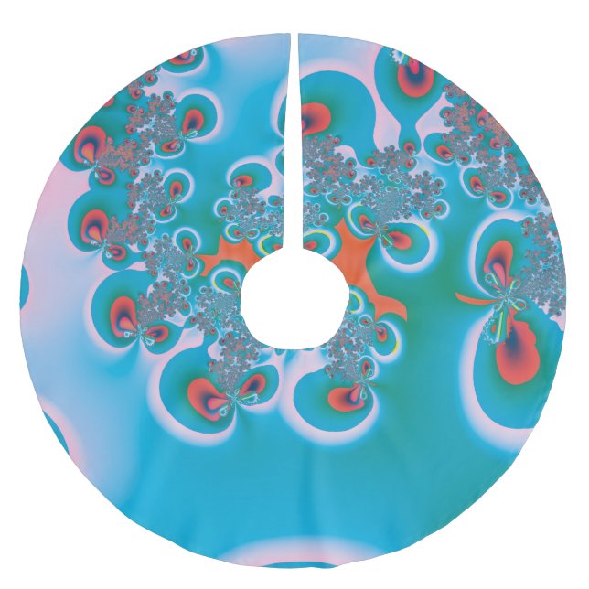 Abstract Art Spring Garden Brushed Polyester Tree Skirt (Front)