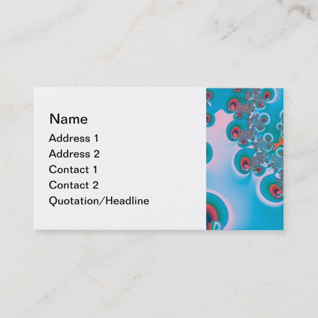Abstract Art Spring Garden Business Card (Front)