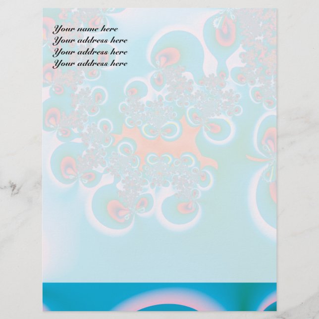 Abstract Art Spring Garden Letterhead Design (Front)