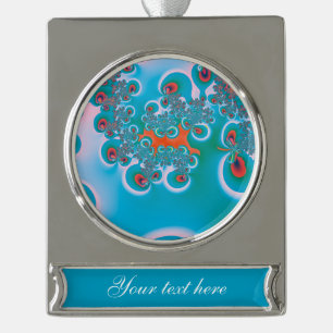 Abstract Art Spring Garden Silver Plated Banner Ornament