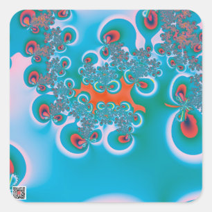 Abstract Art Spring Garden Square Sticker