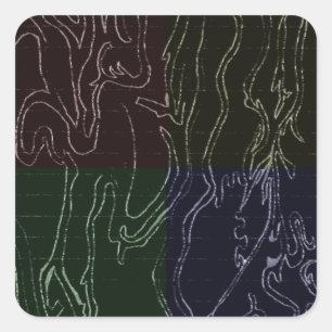 Abstract Art Square Sticker