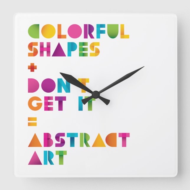 Abstract Art Square Wall Clock (Front)