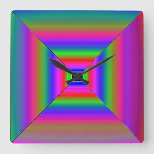 Abstract art square wall clock