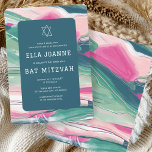 Abstract Art Star of David Custom Bar Bat Mitzvah Invitation<br><div class="desc">Perfect card to announce a bat mitzvah, bar mitzvah or other Jewish celebration! Hand made abstract art for you on the front and back side! FULLY CUSTOMIZABLE! Click on “Personalise” above to edit the text. Click "edit using design tool" to adjust the fonts, colours and placements and to delete the...</div>