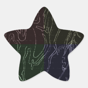 Abstract Art Star Sticker