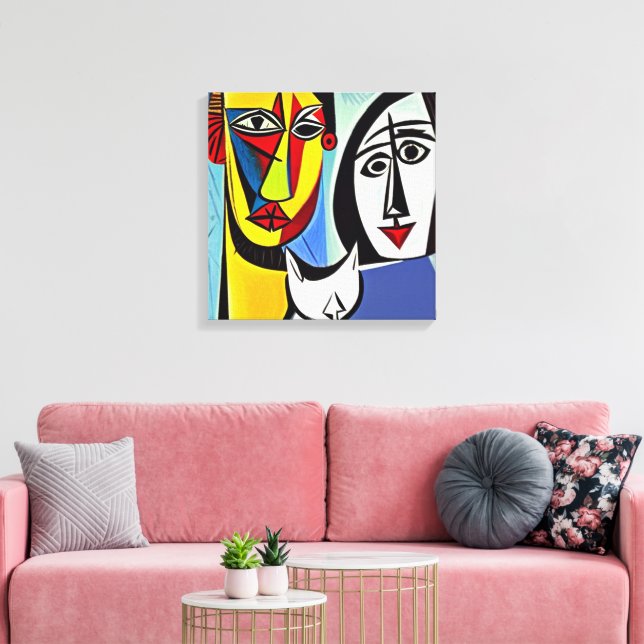 Abstract Art Stretched Canvas Print (Insitu(LivingRoom))
