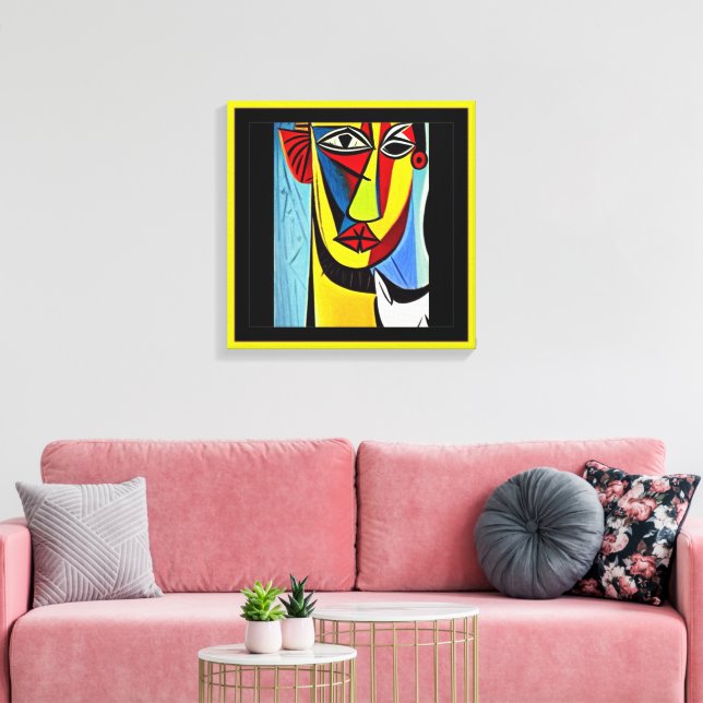 Abstract Art Stretched Canvas Print (Insitu(LivingRoom))