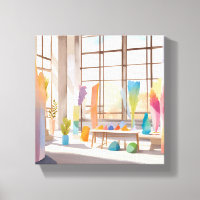Abstract Art Studio | Bright Airy Watercolor