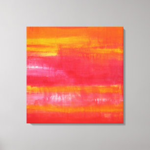 Abstract Art "SUMMER DAY" Red Yelllow Orange Canvas Print
