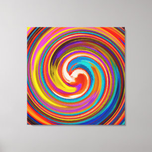 Abstract Art Swirl Colourful Paint Background #17 Canvas Print