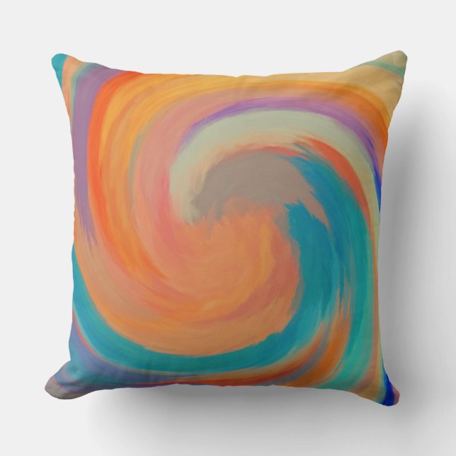 Abstract Art Swirl Colourful Paint Background #24 Cushion (Front)