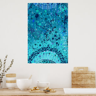 Abstract Art: Symphony on the Sea Poster