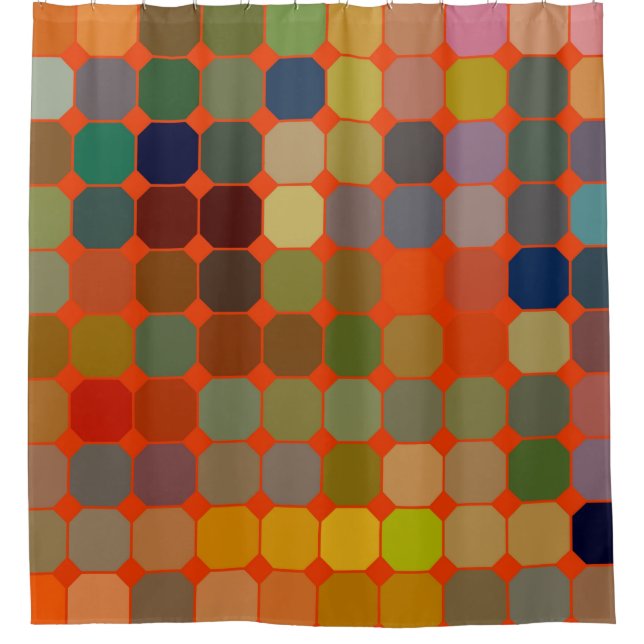 Abstract art texture. Colorful texture. Modern art Shower Curtain (Front)