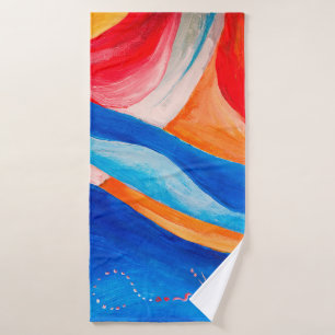 Abstract art textured background, closeup fragment bath towel