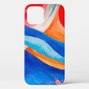 Abstract art textured background, closeup fragment iPhone 12 case