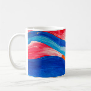 Abstract art textured background, closeup fragment coffee mug