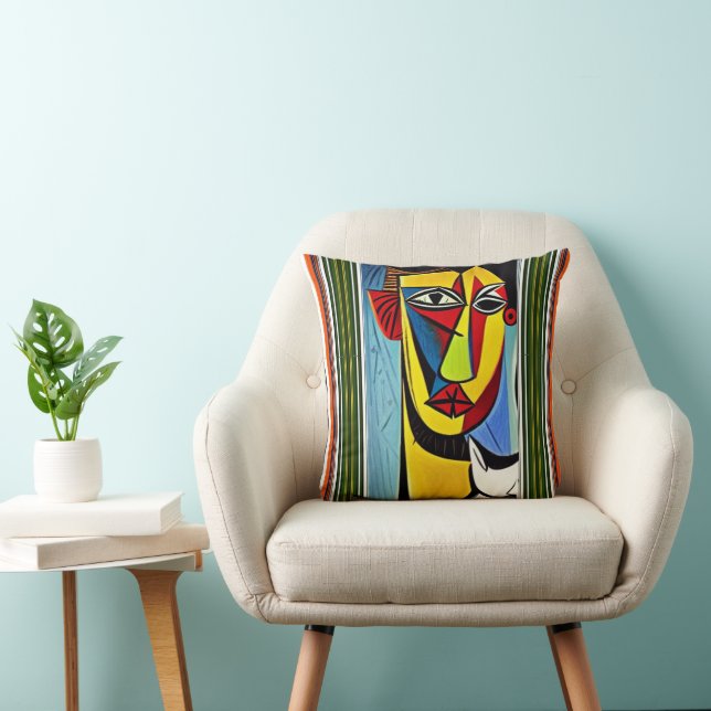 Abstract Art Throw Pillow (Chair)
