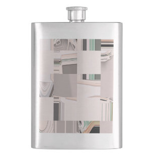 Abstract Art Tiled Hip Flask