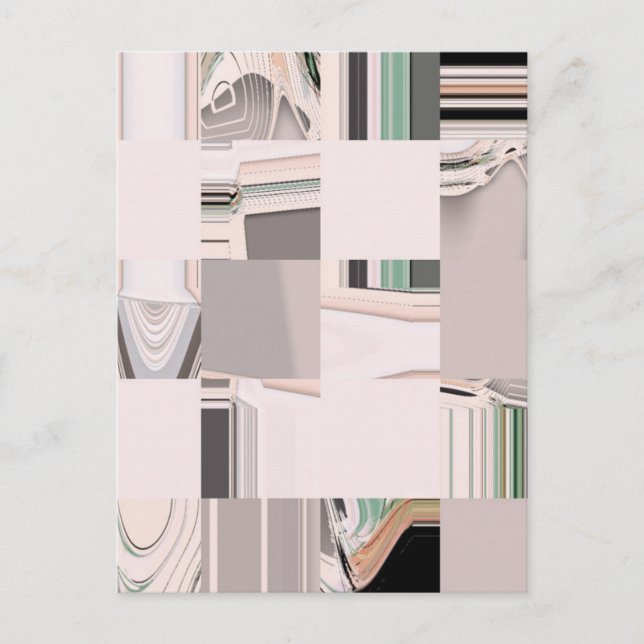 Abstract Art Tiled Postcard (Front)