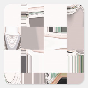 Abstract Art Tiled Square Sticker
